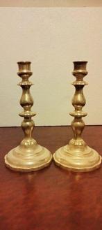 Kaarsenhouder afgerond (2) - Verguld brons - Paar bronzen