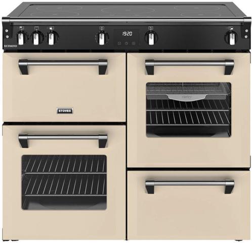 Stoves Richmond 100 Ei TCH inductie fornuis - creme - 100 cm, Witgoed en Apparatuur, Fornuizen, 60 cm of meer, Vrijstaand, 5 kookzones of meer