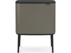 Brabantia Bo Touch Bin Prullenbak - 36 liter - Platinum, Verzenden, Zo goed als nieuw