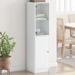 vidaXL buffetkast met glazen deur 35x37x142 cm wit, Minder dan 50 cm, Verzenden, Nieuw, Minder dan 100 cm