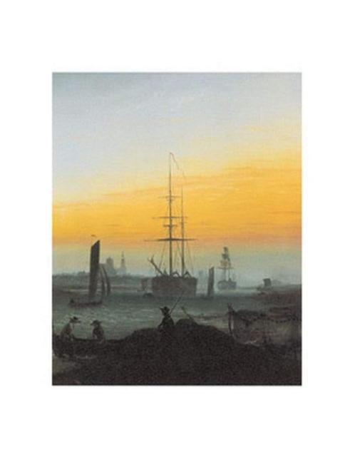 Kunstdruk Caspar David Friedrich - Der Greifswalder Hafen, Huis en Inrichting, Woonaccessoires | Schilderijen, Tekeningen en Foto's