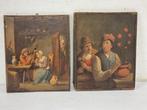 Scuola fiamminga (XIX) - Coppia di scene di genere