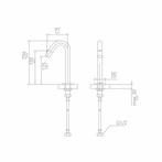 Fonteinkraan Sculpt 12x5x20.6 cm Chroom, Ophalen of Verzenden, Nieuw