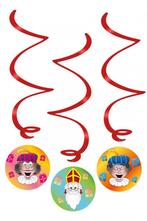 Swirl decoratie x 3 Welkom Sint en Piet, Hobby en Vrije tijd, Feestartikelen, Nieuw, Versiering, Ophalen of Verzenden, Kerst of Sinterklaas