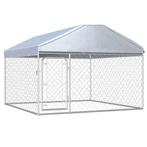 vidaXL Hondenkennel voor buiten met dak 200x200x135 cm, Dieren en Toebehoren, Honden-accessoires, Verzenden, Nieuw