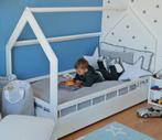 Huisbed kinderbed - 80x160 cm - wit - met bedhekken, Nieuw, Ophalen of Verzenden