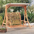 vidaXL Schommelbank met luifel vurenhout met teak afwerking, Tuin en Terras, Verzenden, Nieuw, Hout