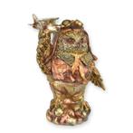 A RESIN STEAMPUNK FIGURINE OF AN OWL WITH AIRPLANE, Antiek en Kunst, Verzenden