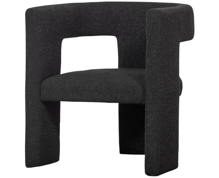 Tiwa Fauteuil Bouclé Donkergrijs - WOOOD Exclusive, Huis en Inrichting, Fauteuils, Nieuw, Ophalen of Verzenden