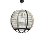 Mica Decorations Pella Hanglamp - H44 x Ø45 cm - Linnen -, Huis en Inrichting, Lampen | Hanglampen, Verzenden, Nieuw