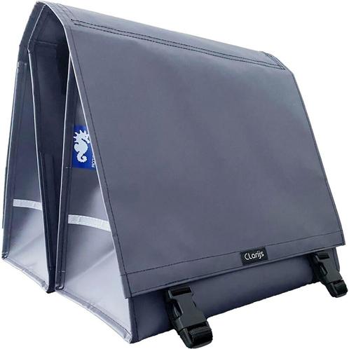 Clarijs Dubbele Fietstas XL PVC 46L met uitsparing matt grij, Fietsen en Brommers, Fietsaccessoires | Fietstassen, Nieuw, Verzenden