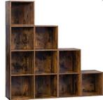 Boekenrek met 10 Open Vakken – Houten Wandkast, Huis en Inrichting, Kasten | Boekenkasten, Verzenden, Nieuw