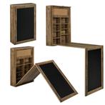 Klaptafel eettafel voor wandmontage met krijtbord hout, Huis en Inrichting, Verzenden, Nieuw