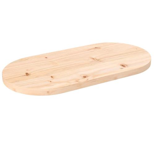 vidaXL Tafelblad ovaal 60x30x2,5 cm massief grenenhout, Huis en Inrichting, Tafels | Eettafels, Nieuw, Verzenden