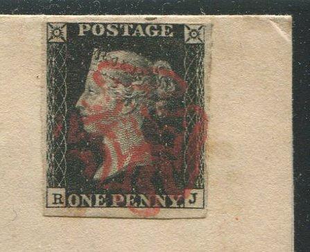 Groot-Brittannië 1840 - Penny black op complete brief -, Postzegels en Munten, Postzegels | Europa | UK
