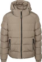 Superdry Pufferjas Hooded Greige maat XL Heren, Verzenden, Beige, Superdry, Maat 56/58 (XL)