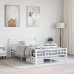 vidaXL Bedframe metaal wit 140x200 cm, Huis en Inrichting, Slaapkamer | Bedden, Verzenden, Wit, 140 cm, 200 cm