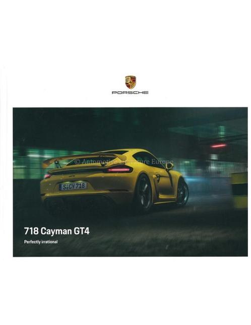 2020 PORSCHE 718 CAYMAN GT4 HARDCOVER BROCHURE ENGELS, Boeken, Auto's | Folders en Tijdschriften, Porsche