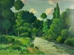 Pierre-Edmond Peradon (1893-1981) - Campagne en bordure de, Antiek en Kunst, Kunst | Schilderijen | Klassiek