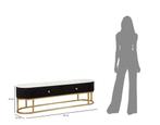TV HOUDER MONTPELLIER ZWART CM 150X42X45, Huis en Inrichting, Kasten | Televisiemeubels, Ophalen of Verzenden, Nieuw