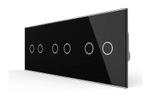 Livolo | Zwart | 2+2+2 | Touch Dimmer | Smart Schakelaar |, Doe-het-zelf en Verbouw, Elektra en Kabels, Ophalen of Verzenden, Nieuw