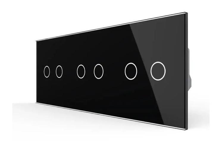 Livolo | Zwart | 2+2+2 | Touch Dimmer | Smart Schakelaar |, Doe-het-zelf en Verbouw, Elektra en Kabels, Schakelaar, Nieuw, Ophalen of Verzenden