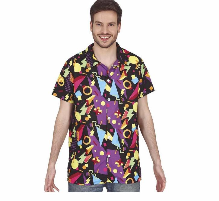 Zwarte Jaren 80 Blouse, Kleding | Heren, Carnavalskleding en Feestkleding, Nieuw, Verzenden