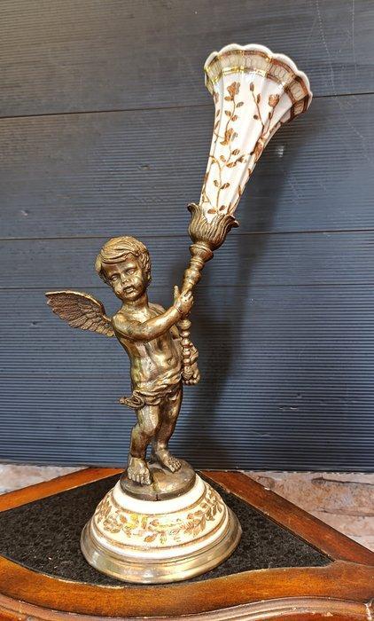 Wong Lee, stile Napoleone III - Vaas - Brons, Keramiek - 38, Antiek en Kunst, Curiosa en Brocante