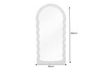 Design wandspiegel WAVE 160cm grijs - 43158, Huis en Inrichting, Woonaccessoires | Spiegels, Ophalen of Verzenden, Nieuw