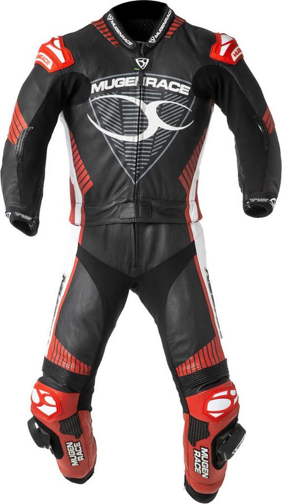 MUGENRACE Impegnato-D Dames Zwart Wit Rood Geperforeerd, Motoren, Kleding | Motorkleding, Dames, Nieuw met kaartje, Combipak, Verzenden