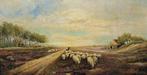 Dutch School (XX) - Herder met schapen op de heide