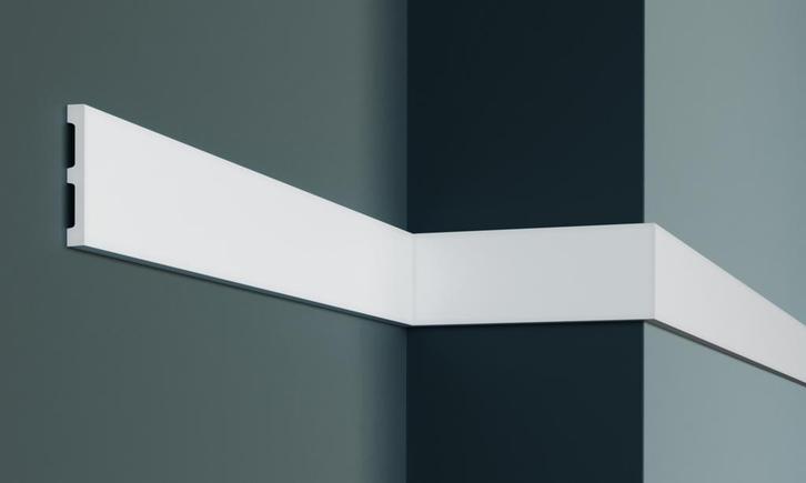 Platte plint CR932 / M203 (80 x 11 mm) polyurethaan, Doe-het-zelf en Verbouw, Plinten en Afwerking, Nieuw, Ophalen of Verzenden