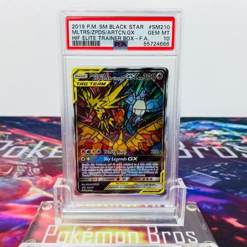 Pokémon Graded card - Moltres Zapdos Articuno GX #SM210 -, Hobby en Vrije tijd, Verzamelkaartspellen | Pokémon