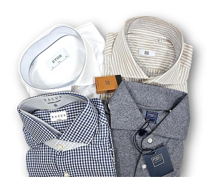 Nieuwe luxe merkoverhemden – Eton, 100 Hands, Fedeli & meer!, Kleding | Heren, Overhemden, Overige kleuren, Nieuw, Overige halswijdtes