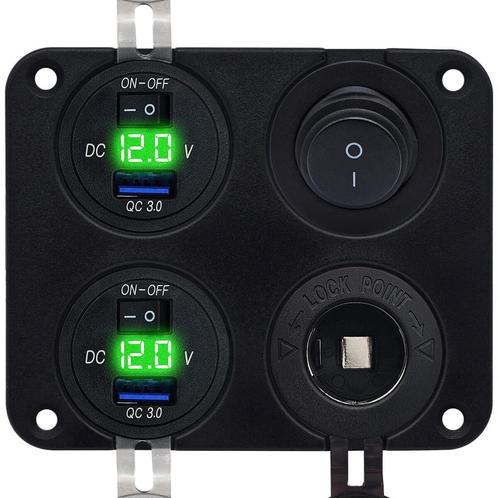ProRide 12V USB Autolader 2 Poort - 5V/2.4A - Schakelaar en, Doe-het-zelf en Verbouw, Elektra en Kabels, Nieuw, Verzenden