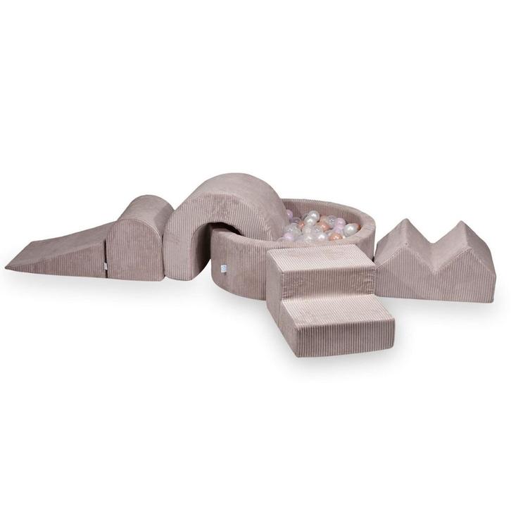 XL speelset van corduroy met ballenbak en 5 foamblokken i..., Kinderen en Baby's, Speelgoed | Educatief en Creatief, Nieuw, Ophalen of Verzenden
