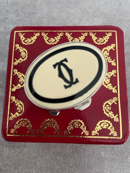 Cartier - Pillendoosje - zilver 925 - lakk, Antiek en Kunst, Antiek | Goud en Zilver