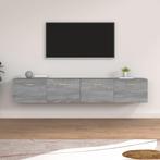 vidaXL Wandkasten 2 st 100x36,5x35 cm bewerkt hout grijs, Huis en Inrichting, Kasten | Overige, Nieuw, Verzenden