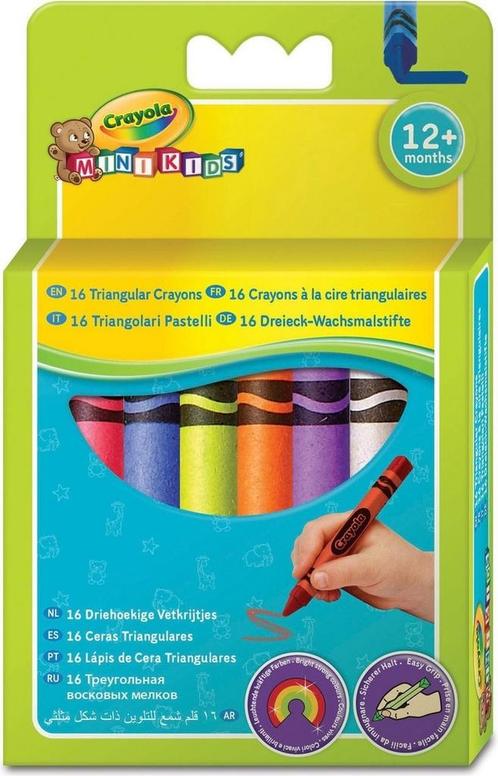 Crayola Mini Kids - 16 Driehoekige waskrijtjes, Hobby en Vrije tijd, Knutselen, Ophalen of Verzenden