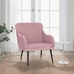 vidaXL Fauteuil 63x76x80 cm fluweel roze, Huis en Inrichting, Fauteuils, Verzenden, Nieuw
