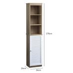 Badkamer Hoge Kast met 170x34x26cm in bruin-wit (Meubelen), Huis en Inrichting, Verzenden, Nieuw