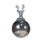 decoratie bal hert antiek zilver 8cm, Huis en Inrichting, Woonaccessoires | Overige, Verzenden, Nieuw