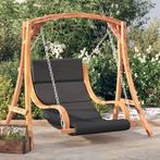 vidaXL Schommelstoel met kussen massief vurenhout met, Tuin en Terras, Tuinbanken, Verzenden, Nieuw, Hout