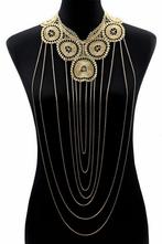 Body Chain Goud Kant Cleopatra Lichaamsketting Victoriaans S, Kunststof, Verstelbaar, Nieuw, Ophalen of Verzenden