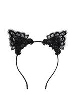 Haarband Kat Kant Zwart Kattenoortjes Diadeem Halloween Lace, Ophalen of Verzenden, Nieuw, Halloween, Accessoires