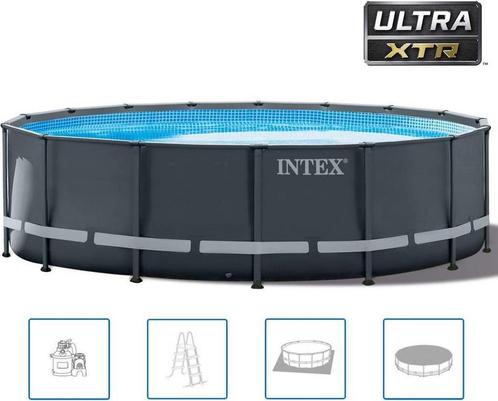 Intex Ultra XTR Frame Zwembadset rond 488x122 cm 26326GN, Tuin en Terras, Zwembaden, 200 tot 400 cm, Rechthoekig, Nieuw, Opzetzwembad