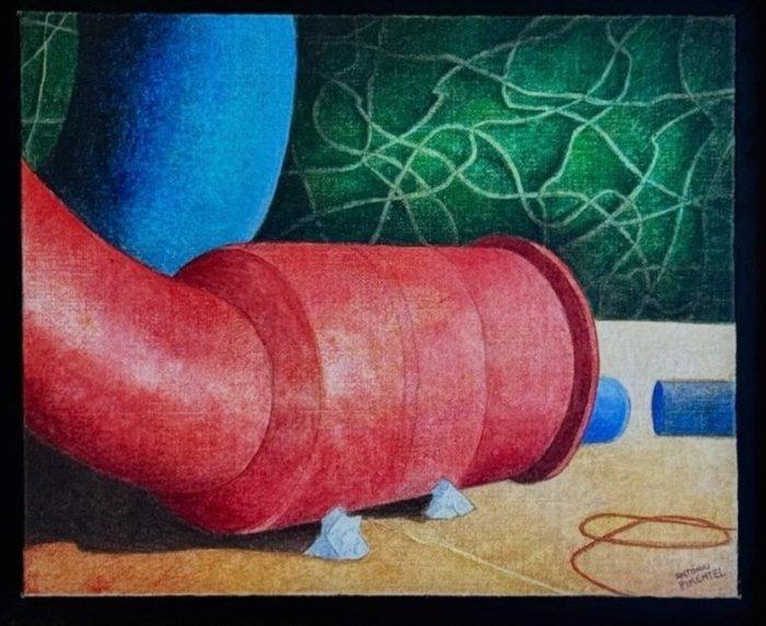 António Pimentel (1935-1998) - Novos Organismos, Antiek en Kunst, Kunst | Schilderijen | Modern