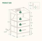 Set van 2 Nachtkastjes met LED en stekkers - Zwart of Wit, Huis en Inrichting, Tafels | Bijzettafels, Verzenden, Nieuw