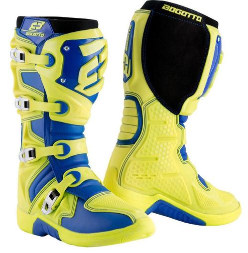 Bogotto MX-6 Blauw Geel Crosslaarzen, Motoren, Kleding | Motorkleding, Heren, Nieuw met kaartje, Laarzen, Verzenden