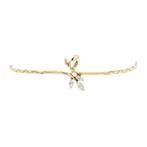 Gouden armband met diamant 17 cm 14 karaat, Sieraden, Tassen en Uiterlijk, Armbanden, Verzenden, Zo goed als nieuw, Wit, Goud